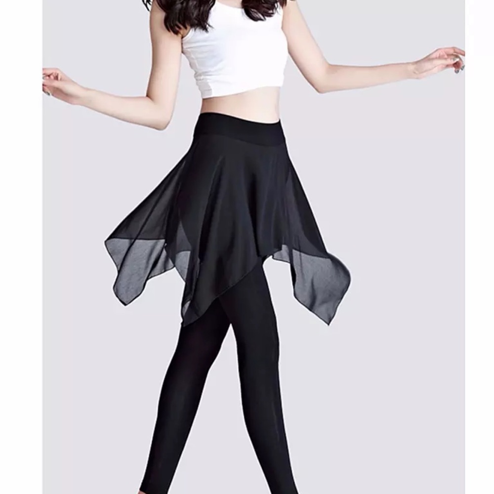 XL - Irregular Chiffon Skirt Extender A-Line Half Extended Skirt Shirt Extender